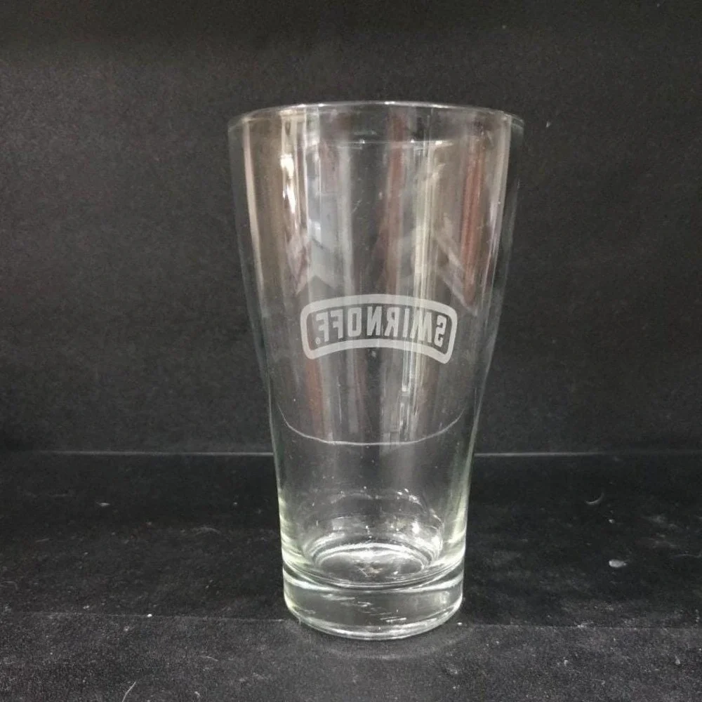 Smirnoff Vodka Logo Pint Glass, Clear Heavy Beer‎ Glass, Replacement Drinkware